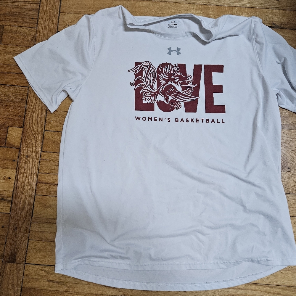 Under Armour White Tee with Black Logo